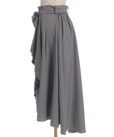 Bicolor Lace Frill Skirt