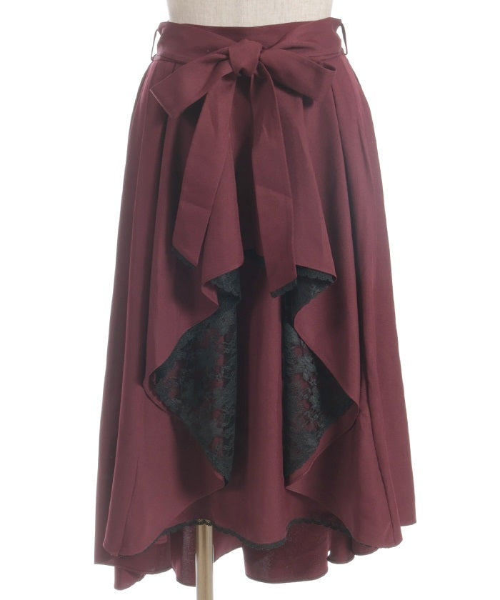 Bicolor Lace Frill Skirt