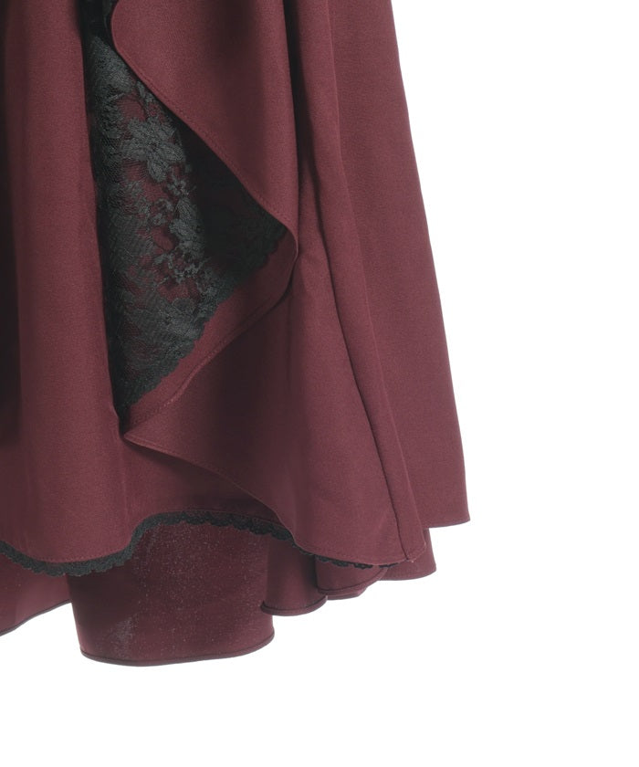 Bicolor Lace Frill Skirt