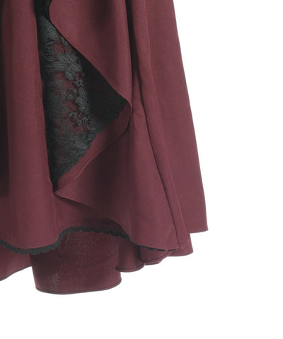 Bicolor Lace Frill Skirt