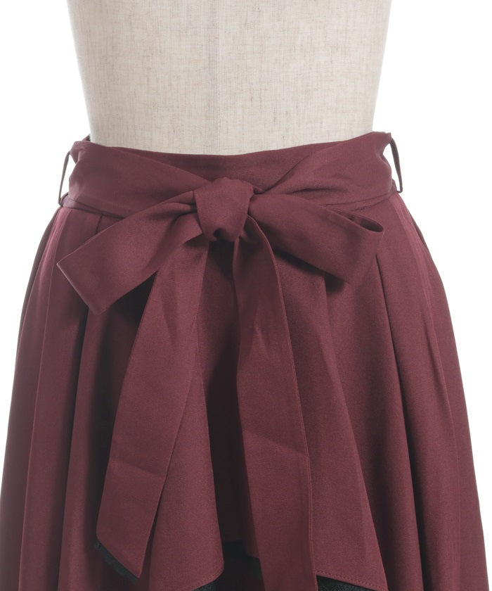 Bicolor Lace Frill Skirt