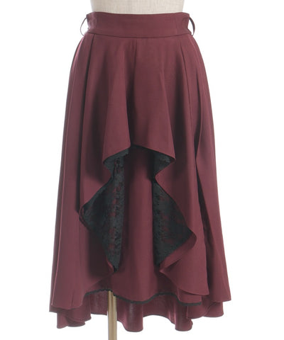 Bicolor Lace Frill Skirt