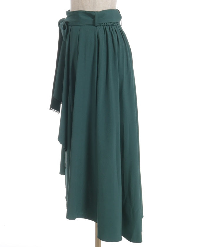 Bicolor Lace Frill Skirt