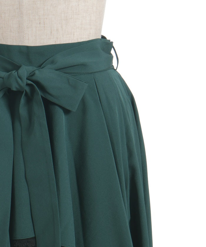 Bicolor Lace Frill Skirt