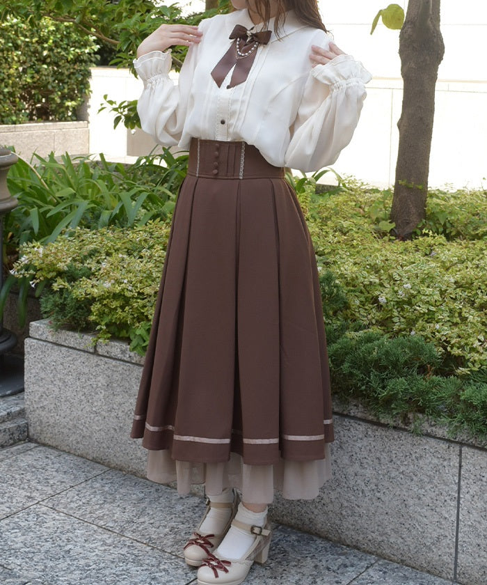 Skirt with Frill Suspenders – axes femme from JAPAN
