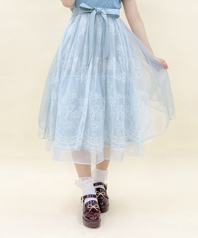 Back Frill Tulle Skirt