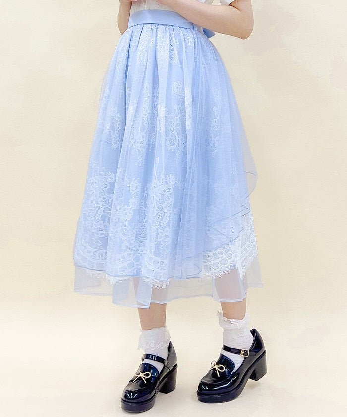 Back Frill Tulle Skirt