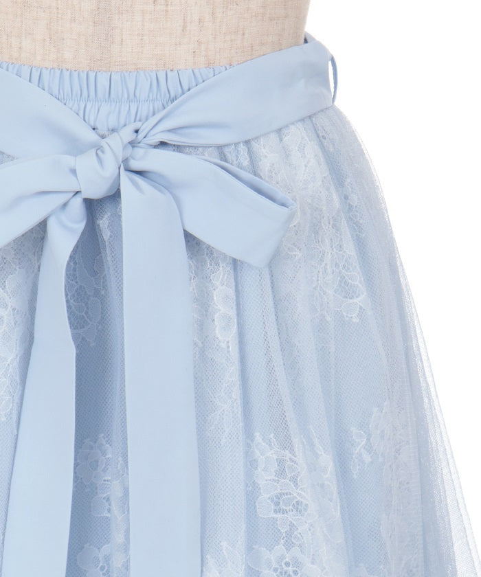 Back Frill Tulle Skirt