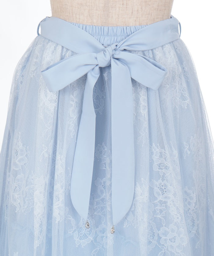 Back Frill Tulle Skirt