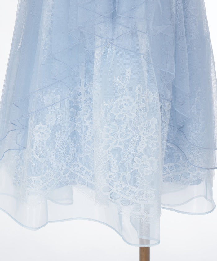 Back Frill Tulle Skirt