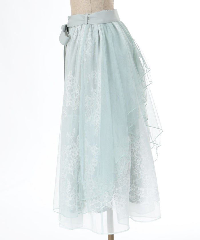 Back Frill Tulle Skirt