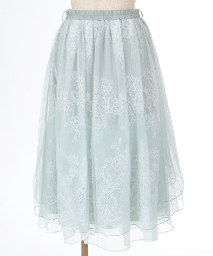 Back Frill Tulle Skirt