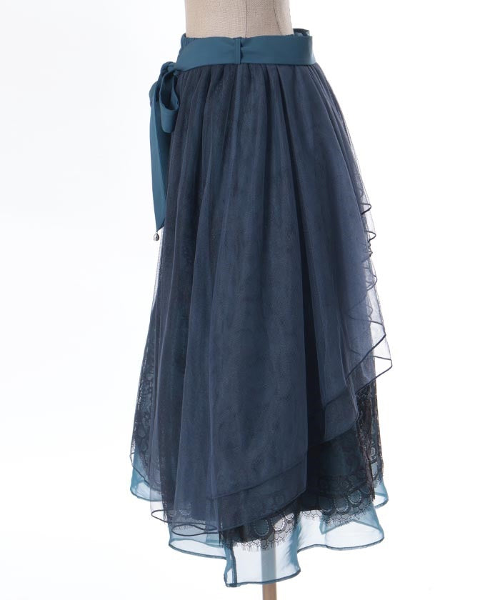 Back Frill Tulle Skirt