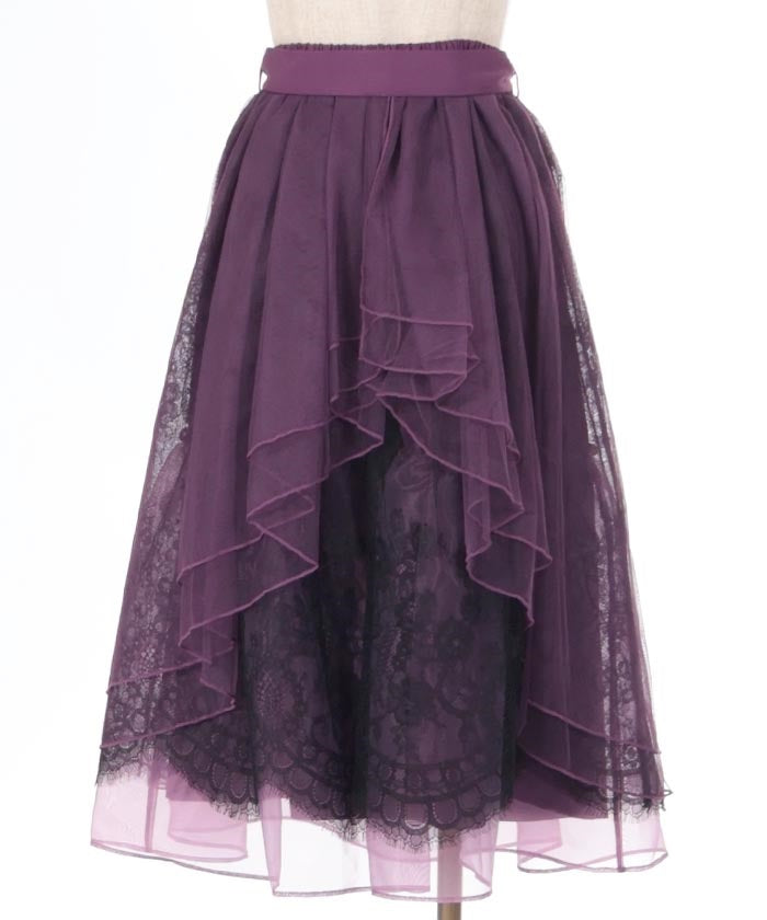 Back Frill Tulle Skirt