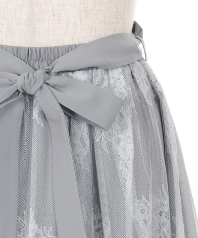 Back Frill Tulle Skirt