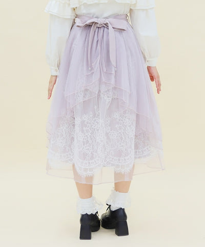 Back Frill Tulle Skirt