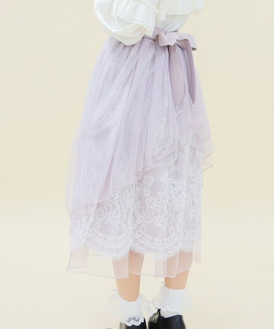 Back Frill Tulle Skirt