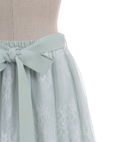 Back Frill Tulle Skirt