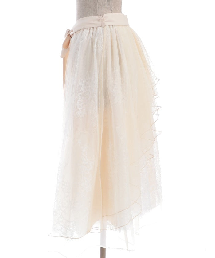 Back Frill Tulle Skirt