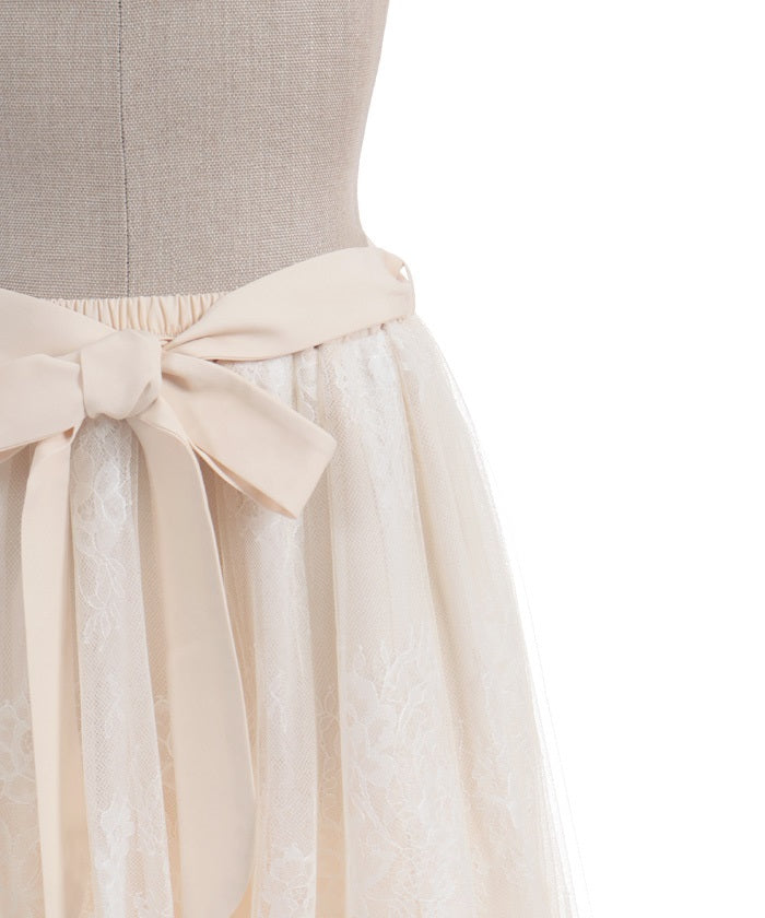 Back Frill Tulle Skirt