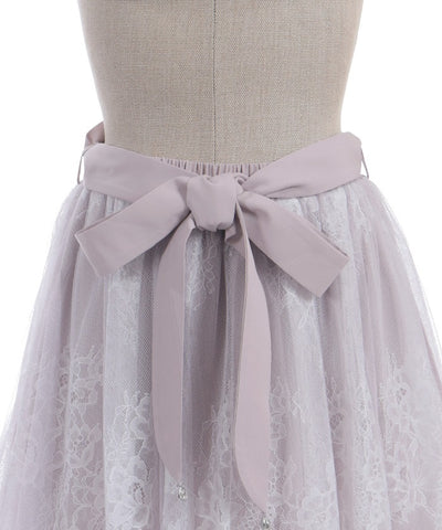 Back Frill Tulle Skirt