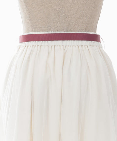 Bouquet Embroidery Flare Skirt