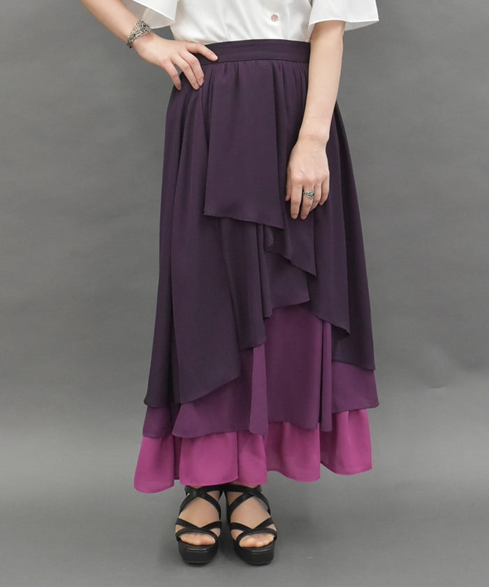 Gradation Frill Skirt
