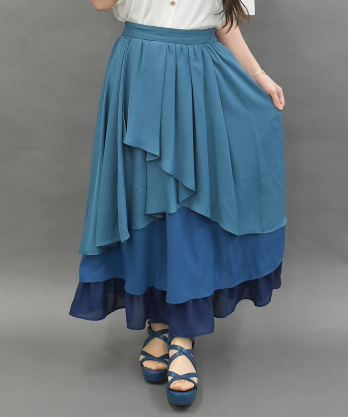 Gradation Frill Skirt