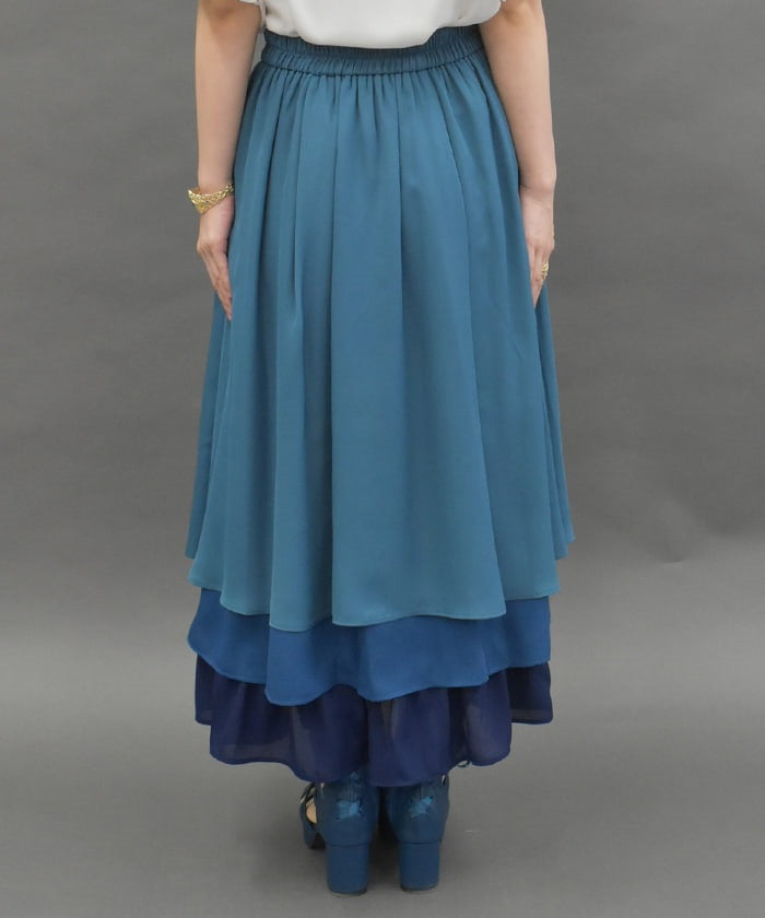 Gradation Frill Skirt