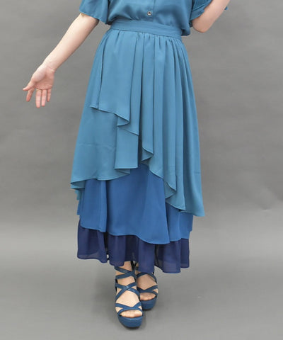 Gradation Frill Skirt