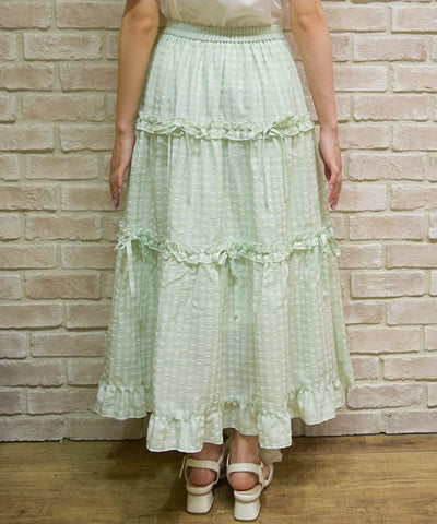 Gingham Tiered Skirt