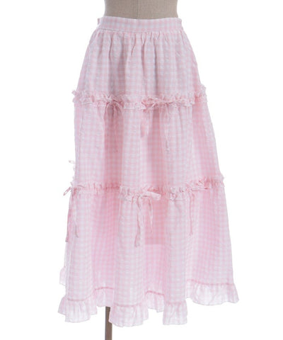 Gingham Tiered Skirt
