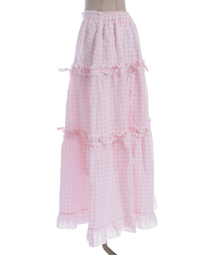 Gingham Tiered Skirt