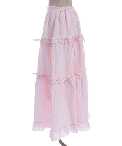 Gingham Tiered Skirt