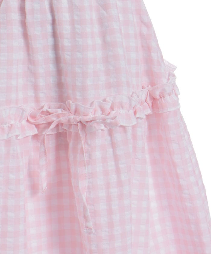 Gingham Tiered Skirt
