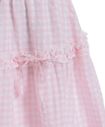 Gingham Tiered Skirt