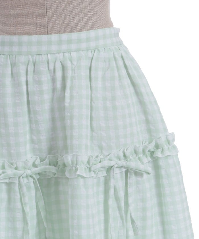 Gingham Tiered Skirt