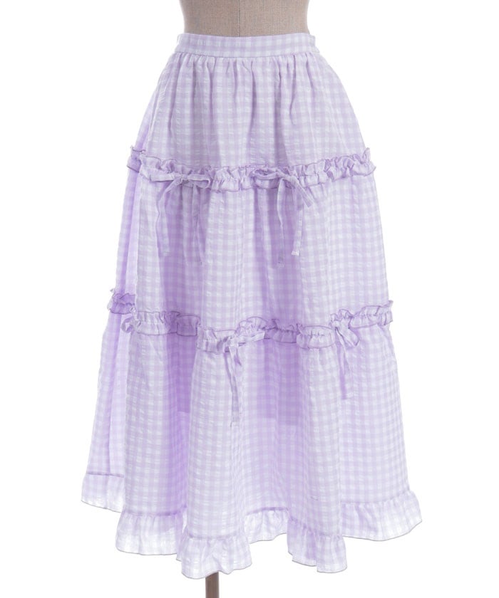 Gingham Tiered Skirt
