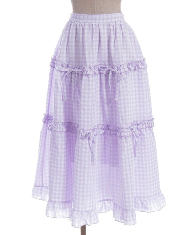 Gingham Tiered Skirt