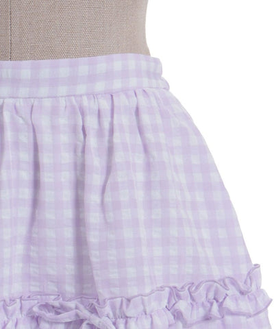 Gingham Tiered Skirt
