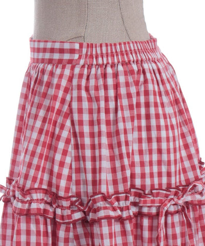 Gingham Tiered Skirt