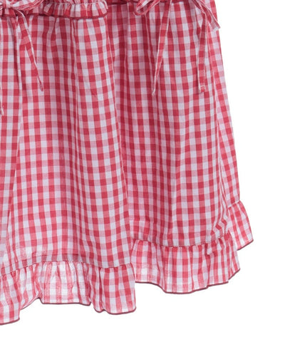Gingham Tiered Skirt