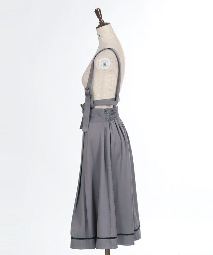 Belt Design Skirt with Suspenders