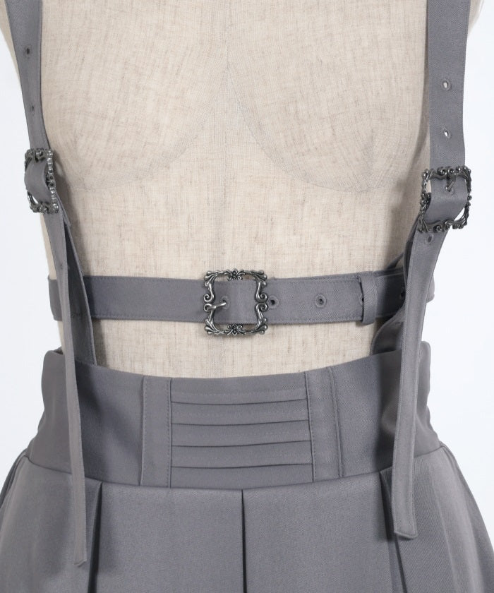 Belt Design Skirt with Suspenders