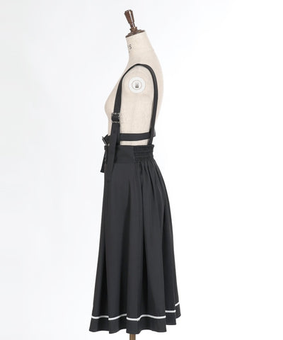 Belt Design Skirt with Suspenders