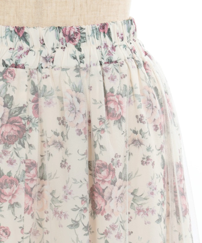 Multi Way Lace Floral Pattern Skirt – axes femme from JAPAN