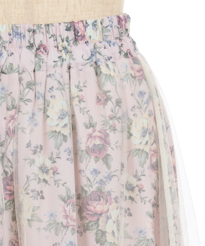 Multi Way Lace Floral Pattern Skirt