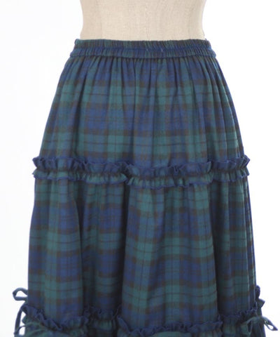 Plaid Pattern Tiered Skirt