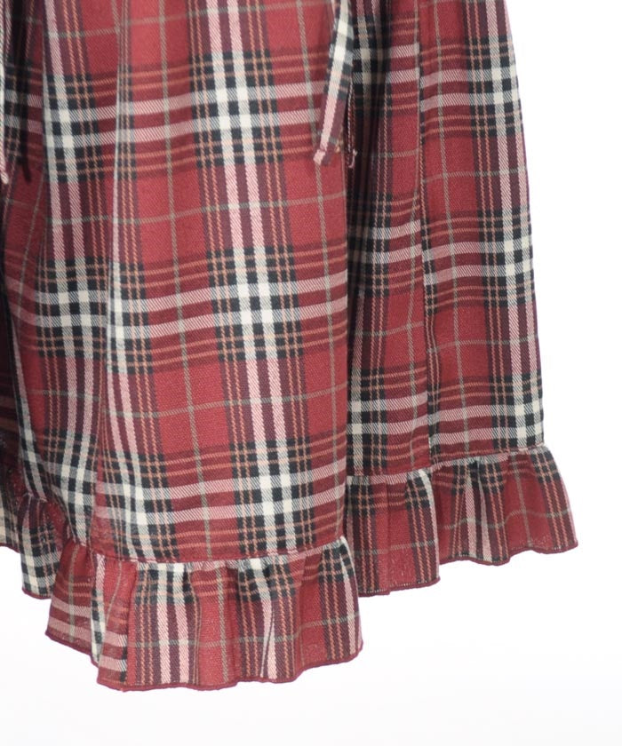 Plaid Pattern Tiered Skirt