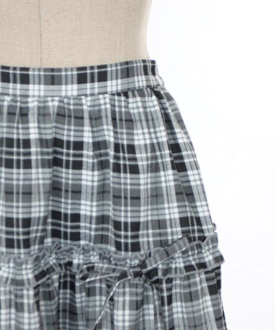 Plaid Pattern Tiered Skirt